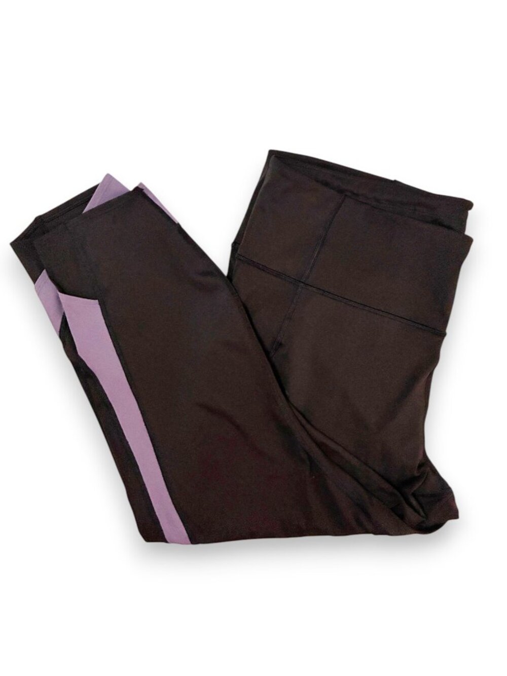 Athleta Ultimate Stash Craft 7/8 Crop Tight Leggings - 2X - Black Purple